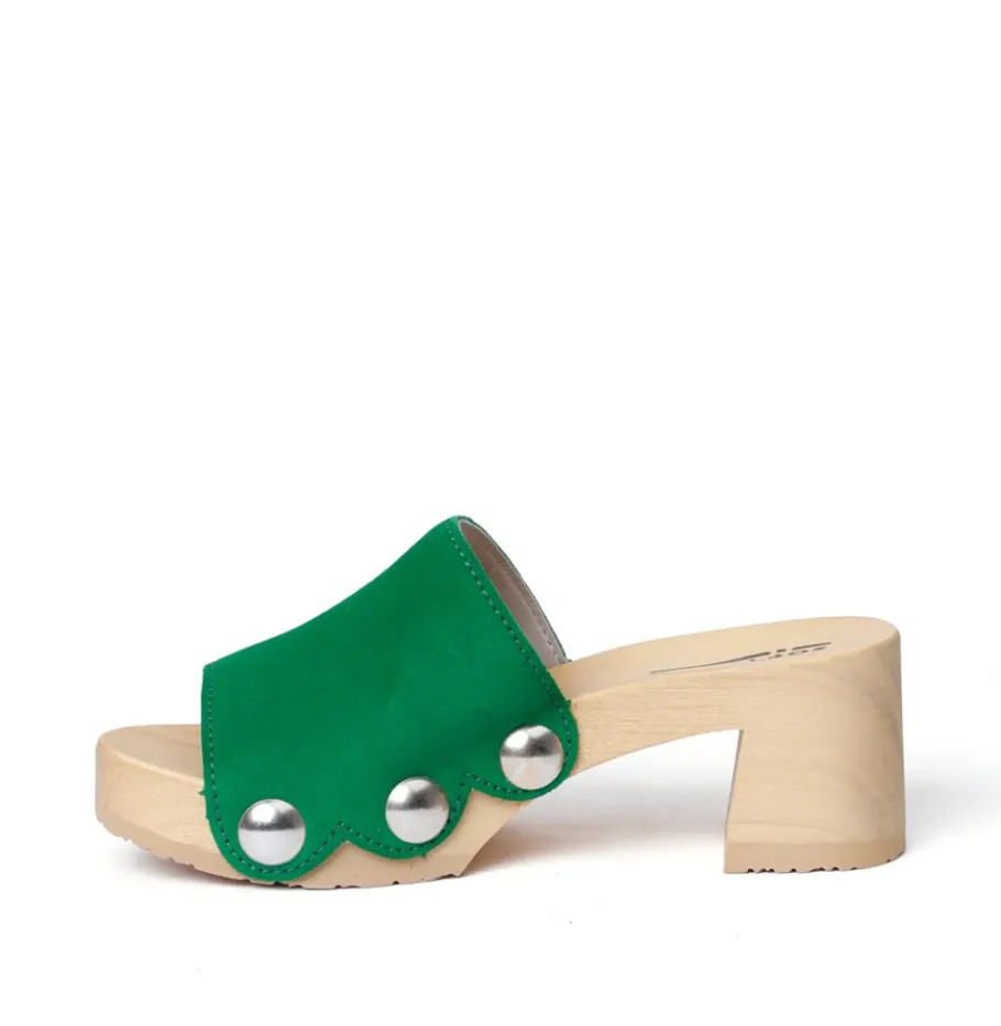 SOFTCLOX Henrike Kaschmir Fashiongreen (Natur)-Frau Pantoletten