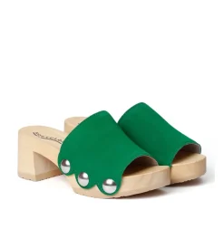 SOFTCLOX Henrike Kaschmir Fashiongreen (Natur)-Frau Pantoletten