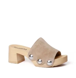 SOFTCLOX Henrike Kaschmir Taupe (Natur)-Frau Pantoletten