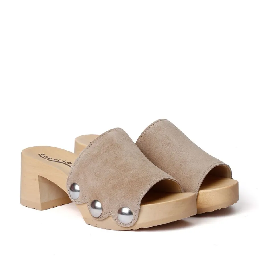 SOFTCLOX Henrike Kaschmir Taupe (Natur)-Frau Pantoletten