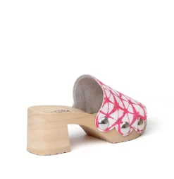 SOFTCLOX Henrike Web Neonpink (Natur)-Frau Pantoletten