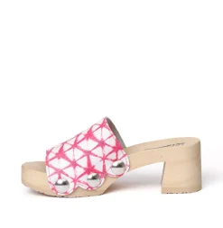 SOFTCLOX Henrike Web Neonpink (Natur)-Frau Pantoletten