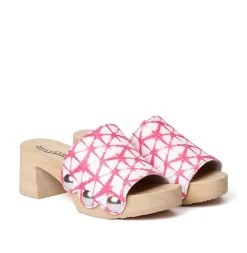 SOFTCLOX Henrike Web Neonpink (Natur)-Frau Pantoletten