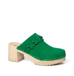 SOFTCLOX Hermine Kaschmir Fashiongreen (Natur)-Frau Clogs