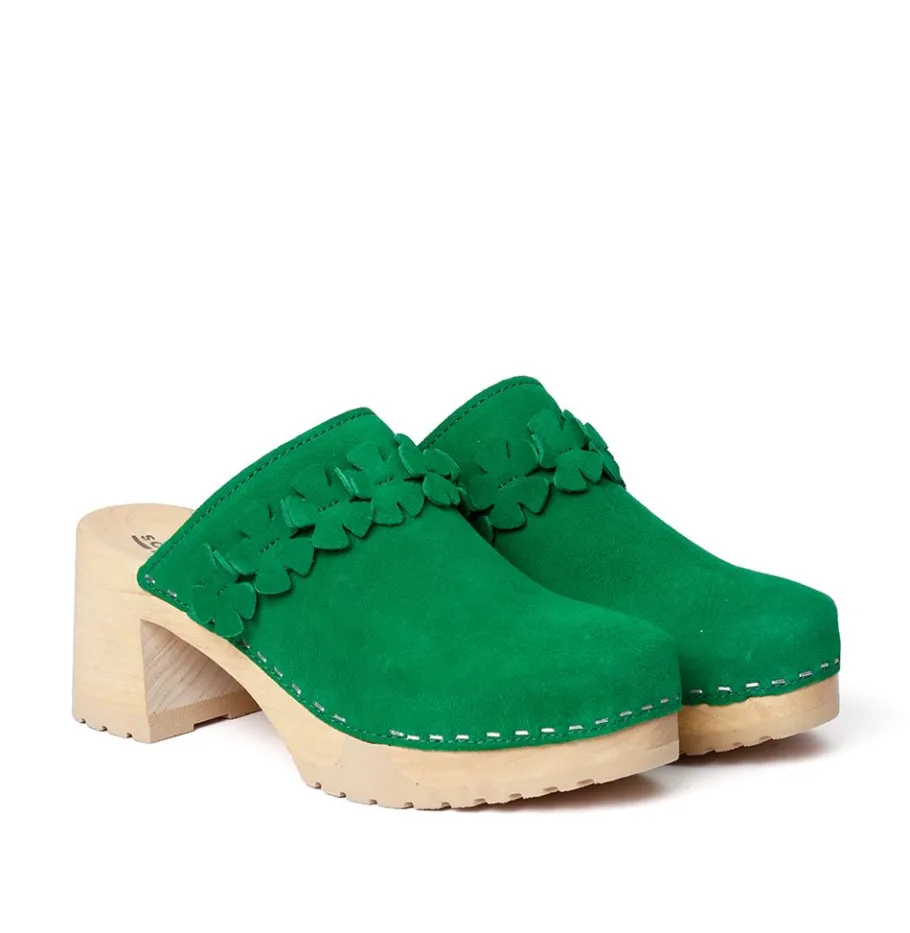 SOFTCLOX Hermine Kaschmir Fashiongreen (Natur)-Frau Clogs