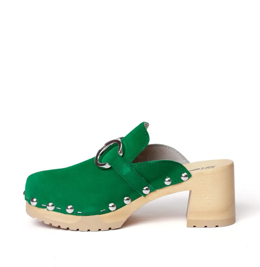 SOFTCLOX Hira Kaschmir Fashiongreen (Natur)-Frau Clogs