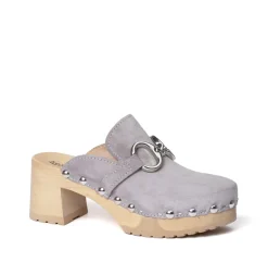 SOFTCLOX Hira Kaschmir Grau (Natur)-Frau Clogs