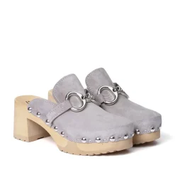 SOFTCLOX Hira Kaschmir Grau (Natur)-Frau Clogs