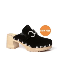 SOFTCLOX Hira Kaschmir Schwarz (Natur)-Frau Clogs