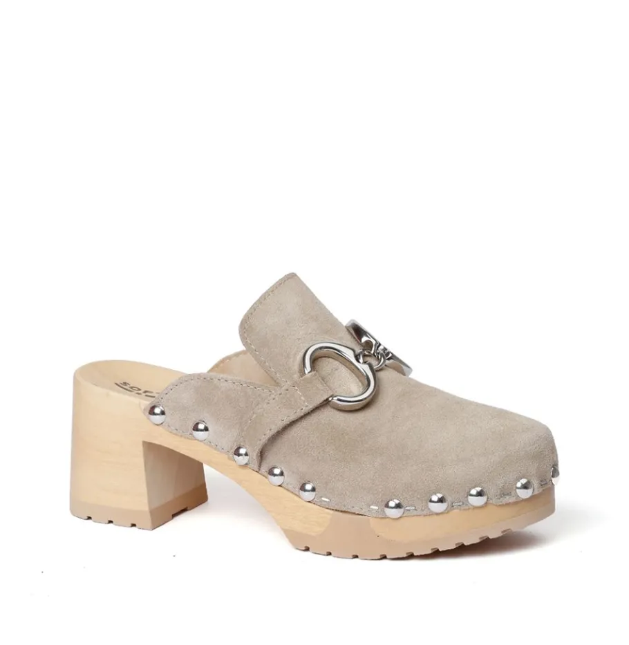 SOFTCLOX Hira Kaschmir Taupe (Natur)-Frau Clogs