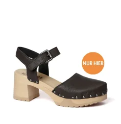 SOFTCLOX Hope Washed Nappa Dark Grey (Natur)-Frau Sandaletten