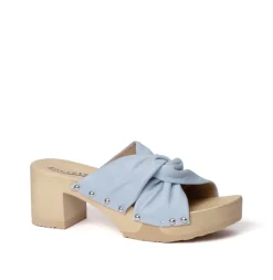 SOFTCLOX Hortensia Nappa Powder Blue (Natur)-Frau Pantoletten