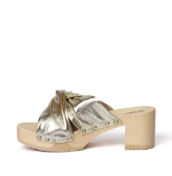 SOFTCLOX Hortensia Perlato Gold (Natur)-Frau Pantoletten