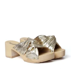 SOFTCLOX Hortensia Perlato Gold (Natur)-Frau Pantoletten