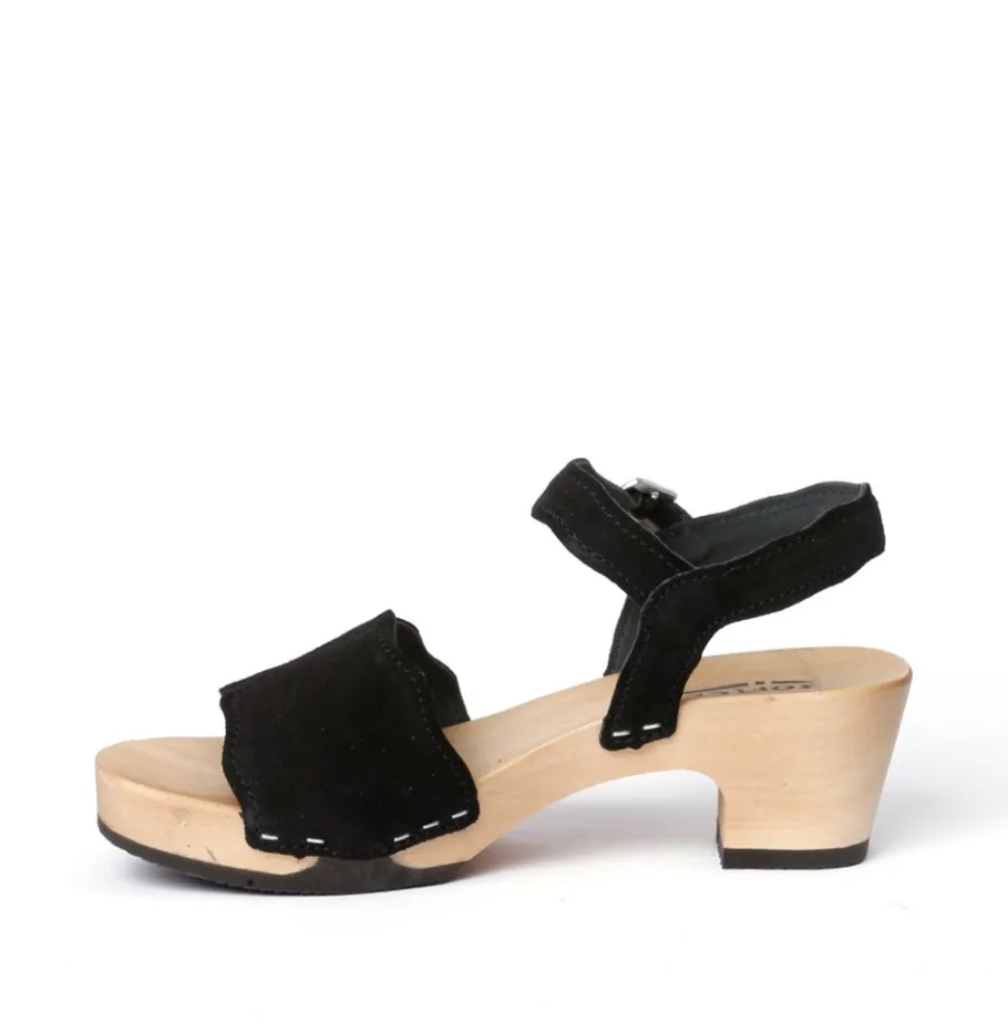 SOFTCLOX Kalima Kaschmir Schwarz (Hazelnut)-Frau Sandaletten