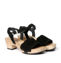 SOFTCLOX Kalima Kaschmir Schwarz (Hazelnut)-Frau Sandaletten