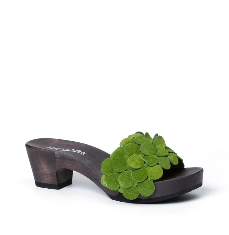 SOFTCLOX Kamilla Kaschmir Kiwi (Dunkel)-Frau Pantoletten