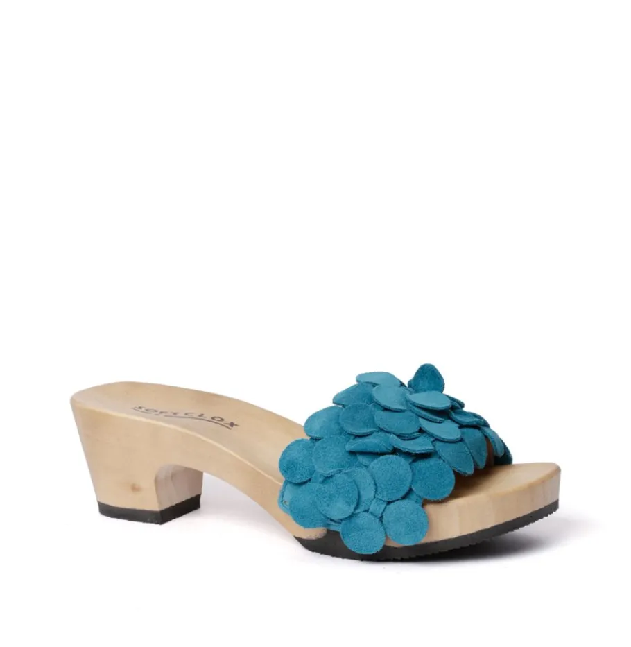 SOFTCLOX Kamilla Kaschmir Pacificgreen (Hazelnut)-Frau Pantoletten