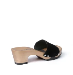 SOFTCLOX Kelly Kaschmir Schwarz/Silber (Hazelnut)-Frau Pantoletten