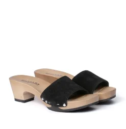 SOFTCLOX Kelly Kaschmir Schwarz/Silber (Hazelnut)-Frau Pantoletten