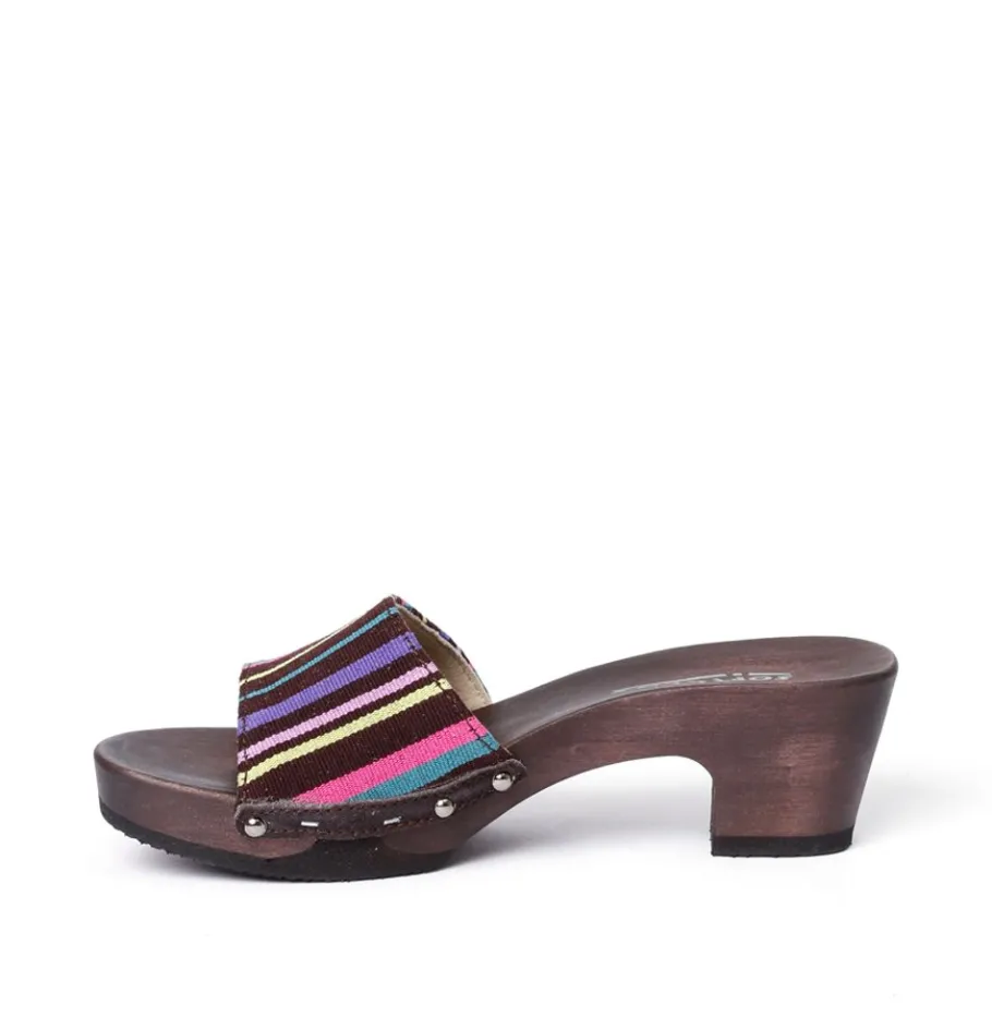 SOFTCLOX Kelly Maya Stoff Moro (Dunkel)-Frau Pantoletten