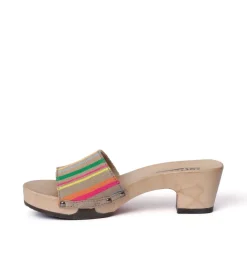 SOFTCLOX Kelly Maya Stoff Sand (Hazelnut)-Frau Pantoletten