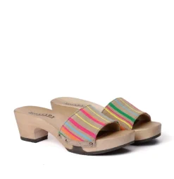 SOFTCLOX Kelly Maya Stoff Sand (Hazelnut)-Frau Pantoletten