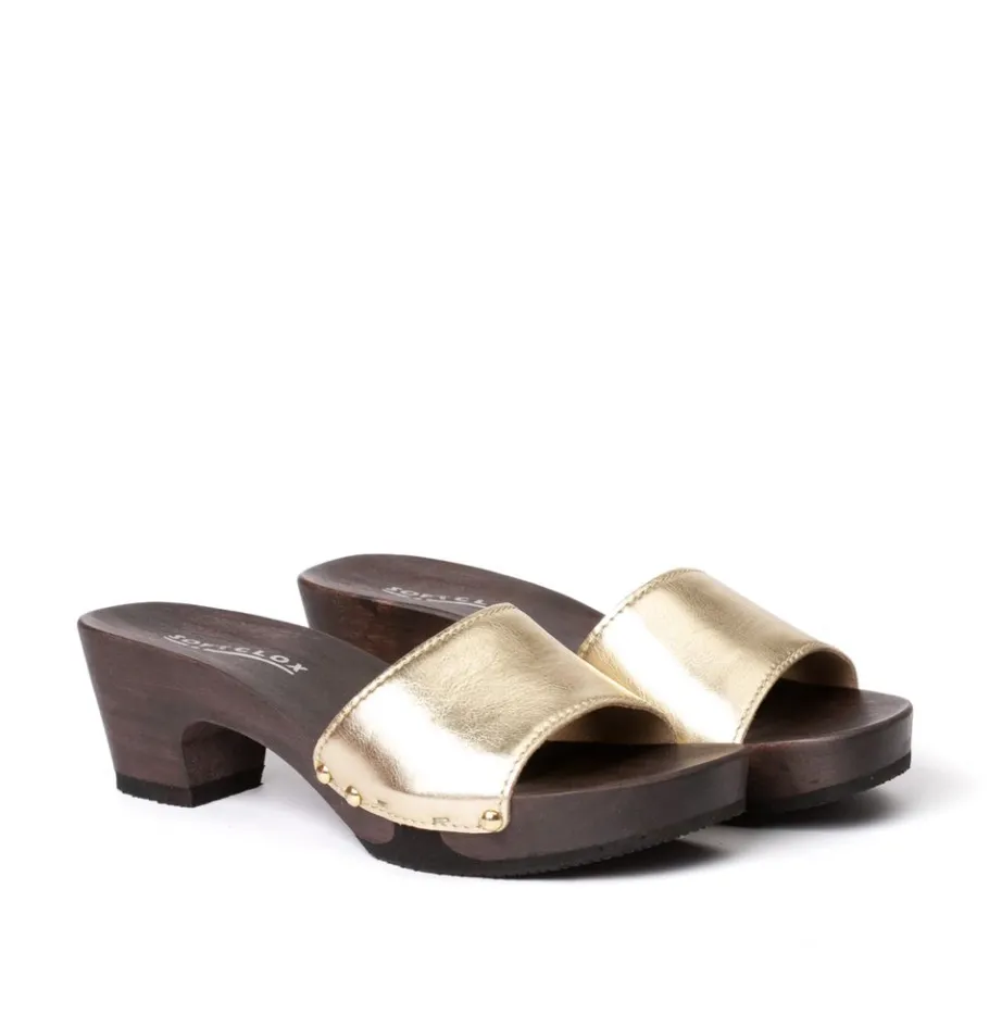 SOFTCLOX Kelly Perlato Gold (Dunkel)-Frau Pantoletten