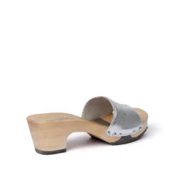 SOFTCLOX Kelly Perlato Silber (Hazelnut)-Frau Pantoletten