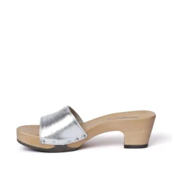 SOFTCLOX Kelly Perlato Silber (Hazelnut)-Frau Pantoletten