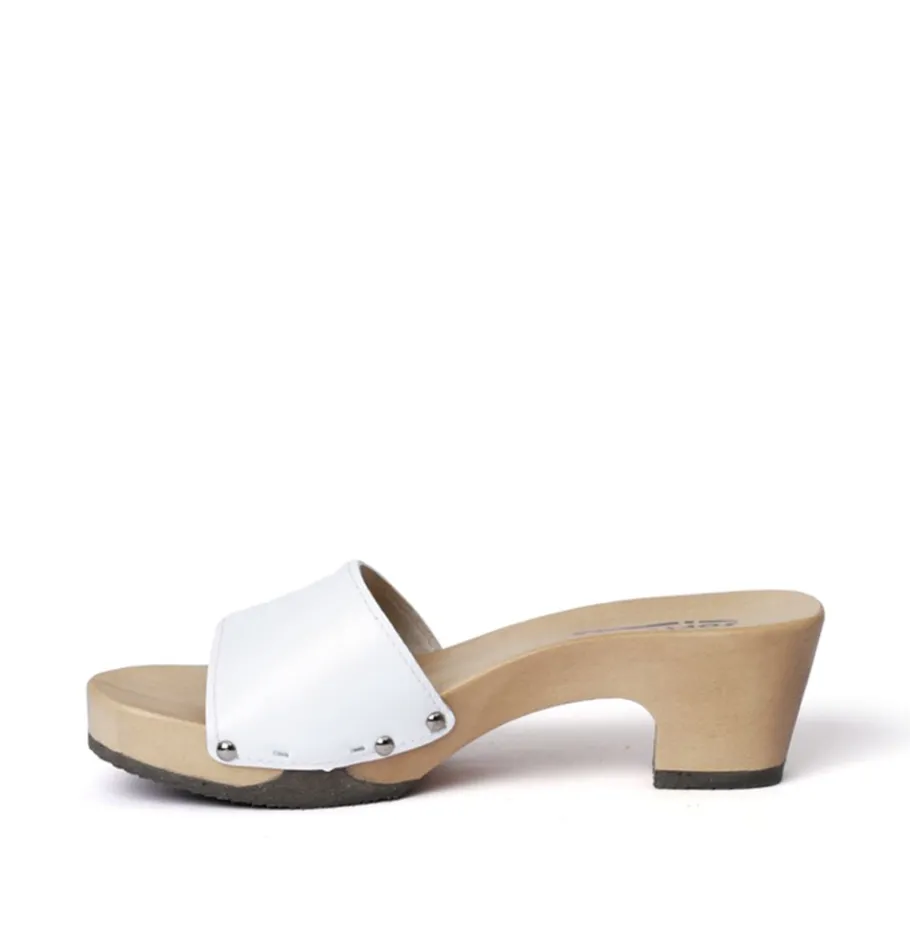 SOFTCLOX Kelly Silklack Weiss (Hazelnut)-Frau Pantoletten