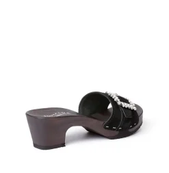 SOFTCLOX Kosima Kaschmir Schwarz (Dunkel)-Frau Pantoletten