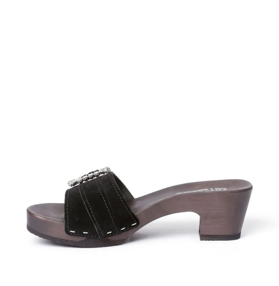 SOFTCLOX Kosima Kaschmir Schwarz (Dunkel)-Frau Pantoletten