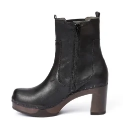 SOFTCLOX Laurentia Washed Nappa Schwarz-Frau Stiefeletten