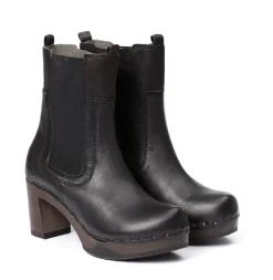 SOFTCLOX Laurentia Washed Nappa Schwarz-Frau Stiefeletten