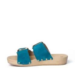 SOFTCLOX Lena Kaschmir Pacificgreen (Natur)-Frau Pantoletten