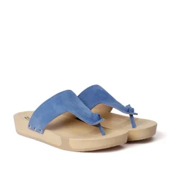SOFTCLOX Lola Jeanslook Blau (Natur)-Frau Pantoletten