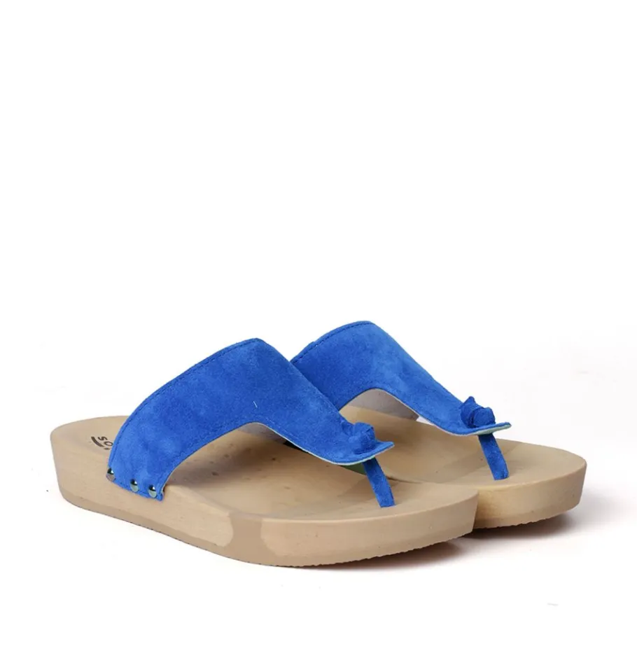 SOFTCLOX Lola Kaschmir Blue Orchid (Natur)-Frau Pantoletten