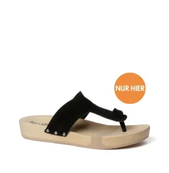 SOFTCLOX Lola Kaschmir Schwarz (Natur)-Frau Pantoletten