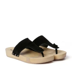 SOFTCLOX Lola Kaschmir Schwarz (Natur)-Frau Pantoletten