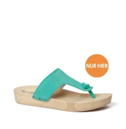 SOFTCLOX Lola Kaschmir Turkis (Natur)-Frau Pantoletten