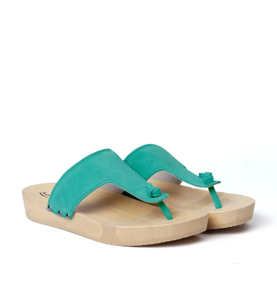 SOFTCLOX Lola Kaschmir Turkis (Natur)-Frau Pantoletten