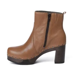 SOFTCLOX Loretta Washed Nappa Camel-Frau Stiefeletten