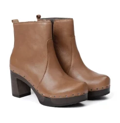 SOFTCLOX Loretta Washed Nappa Camel-Frau Stiefeletten