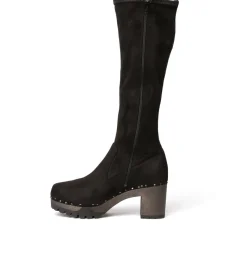 SOFTCLOX Olivera Vegan Velourseffekt Schwarz (Dunkel)-Frau Stiefel