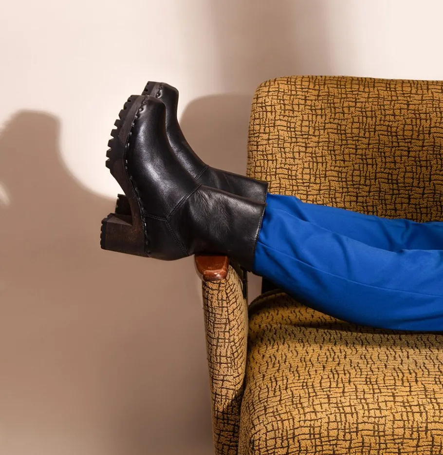 SOFTCLOX Olympia Nappa Schwarz (Dunkel)-Frau Stiefeletten