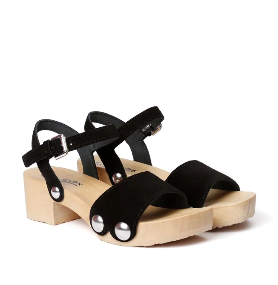 SOFTCLOX Penny Kaschmir Schwarz (Natur)-Frau Sandaletten