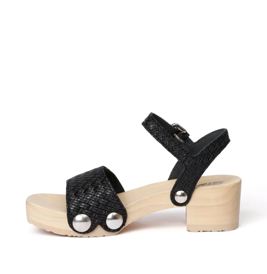 SOFTCLOX Penny Twist Schwarz (Natur)-Frau Sandaletten