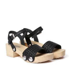 SOFTCLOX Penny Twist Schwarz (Natur)-Frau Sandaletten