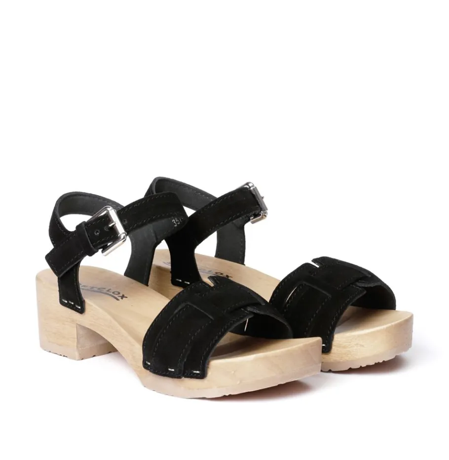 SOFTCLOX Peppina Kaschmir Schwarz (Natur)-Frau Sandaletten